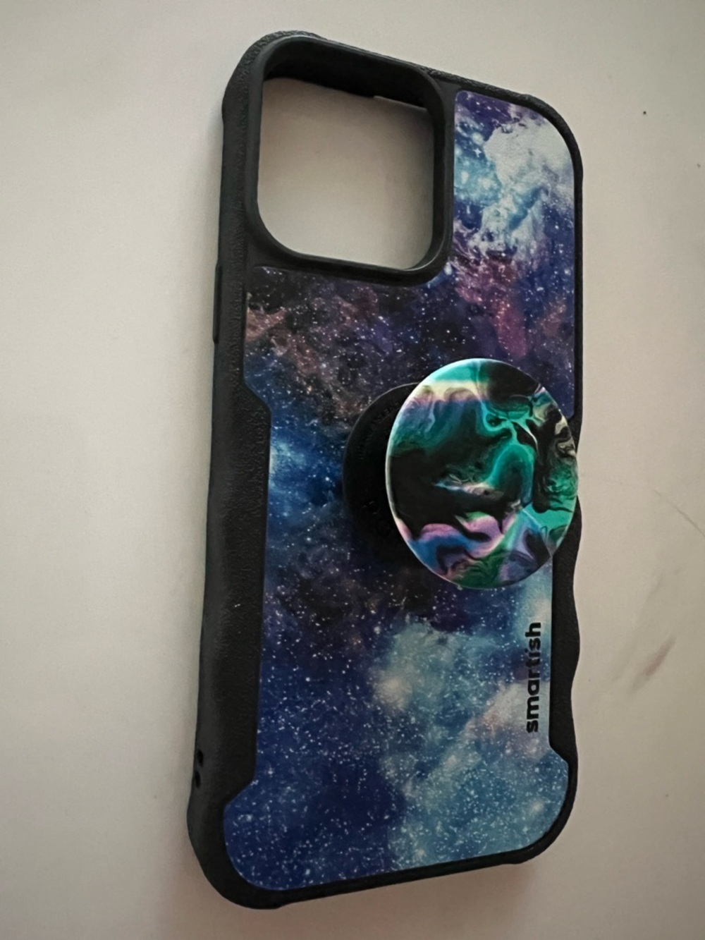 iPhone 13 Pro Max Galaxy Case w/ PopSocket Grip Smartish Space Design - Picture 5 of 5